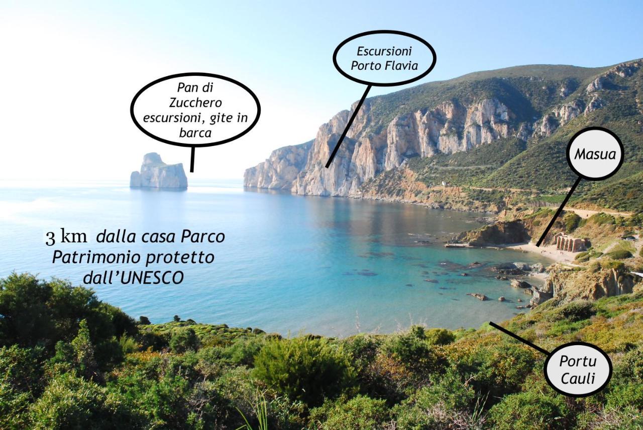 הוילה Nebida La Casa Del Mare Tanca Piras מראה חיצוני תמונה